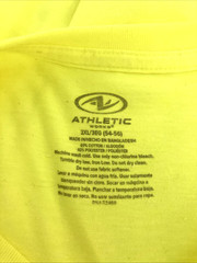 ATHLETIC WORKS Breathable Acid Yellow Short Sleeve Crew Neck T-Shirt Sz 3XL*