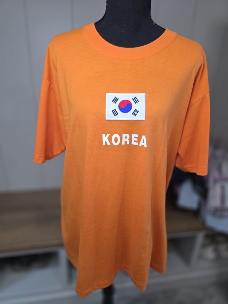 Haas Unlimited Stitched Flag Republic Of Korea Neon Orange Cotton Young Land