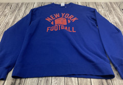 Port and company long sleeve New York Football shirt blue medium sweatshirt