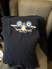 Vintage Santa Monica Airlines Local 13 Longsleeve T-Shirt Navy Medium