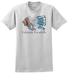 Lafayette Escadrille T-shirt. Gray, Khaki, White, Yellow. Size: Small – XXXL
