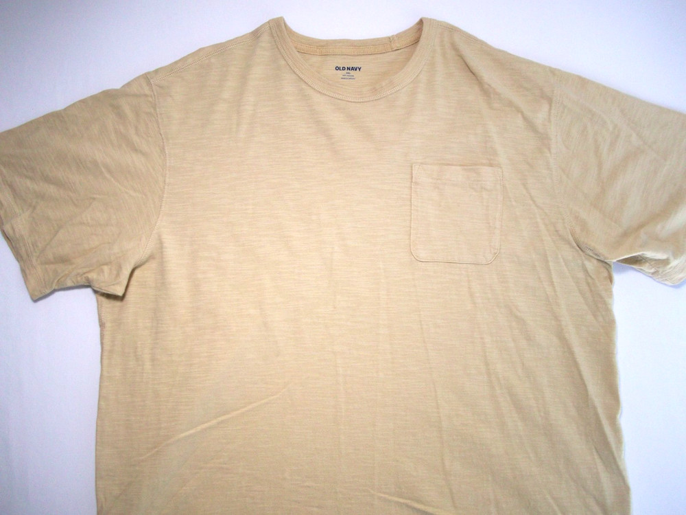 Old Navy T-Shirt Men’s Sz. 2XL (W 26in x L 30in)Beige Yellow