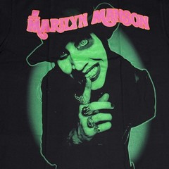 Marilyn Manson Dope Fiend 90s Vintage Band Sz.L RARE THE ROXX Tag Shirt REPRINT