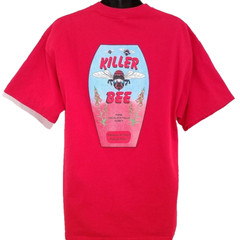 Vintage Killer Bee Honey T Shirt Mens Size XL Red 90s Tucalota Falls Hive USA