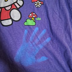 Hello Kitty Color Change Heat Reactive Fabric Sanrio Cute Unisex L Mushroom Purp