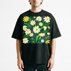 Groovy Floral Daisy T-Shirt Colorful Botanical Wildflower Nature Spring Tee