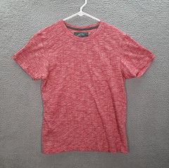 Bruno Shirt Adult Large Red White Geometric Lightweight Stretch Preppy Workwear