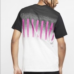Nike Jordan Fade Men’s Graphic T-Shirt White/Black/Active Fuchsia BNWT