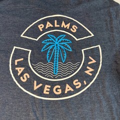Palms Las Vegas Casino Graphic T-Shirt Heather Navy Men’s Sz Small Pre-Owned EUC