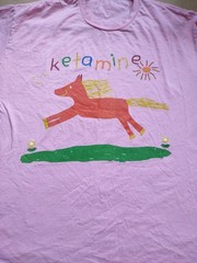 Ketamine Pony Nurse Meme Pink T-Shirt Cotton Adult Unisex L/XL Tee Horse Tiktok