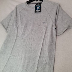Dickies Shirt Mens Medium M Gray Lightweight Work Wear Outdoors Pocket Tee NWT