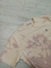 Stone Island Mens T-Shirt Biege Size M-L Logo Patch Casual Cotton Made in Italy