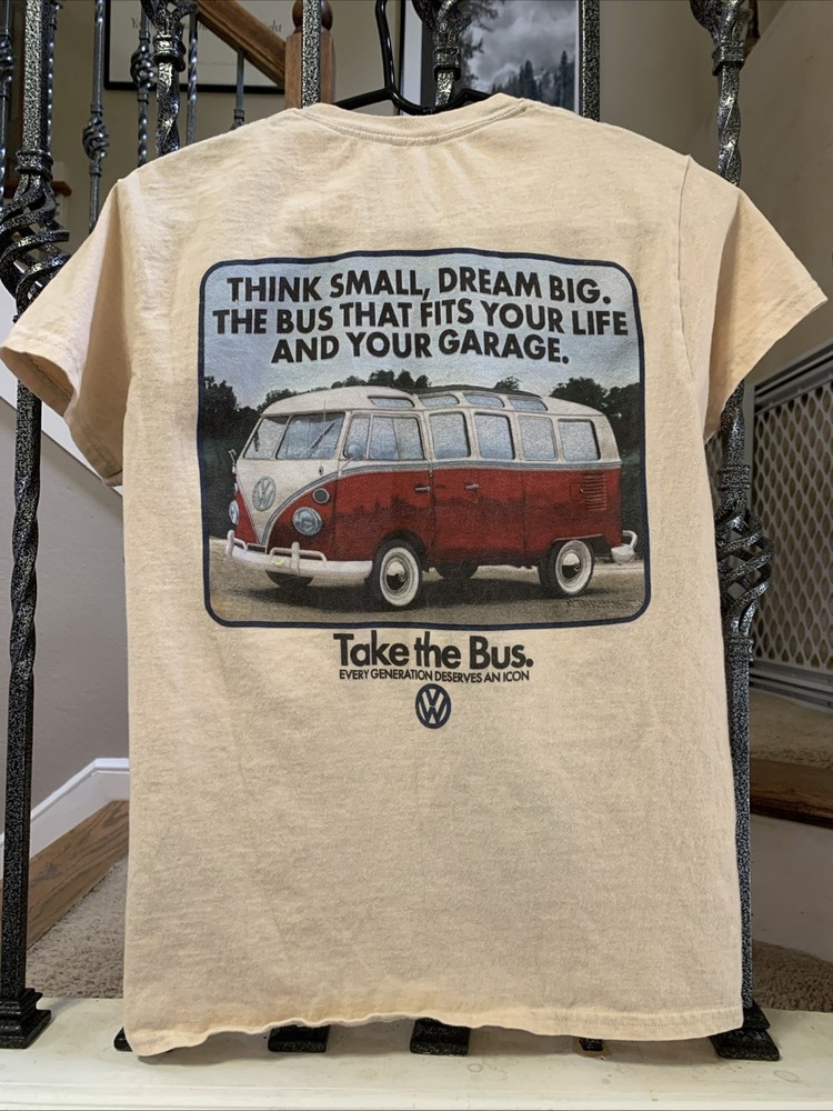 Rare Volkswagen T Shirt. “Think Small, Dream Big” Unisex T Shirt Size Small