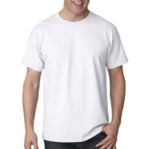 For Mens 100% Cotton Thick Basic Tee Casual T-Shirt Crew Neck V-Neck White S-4XL
