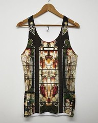 New Stained Glass All Over Vest Print Graphic Indie Religion Swag Hipster Urban