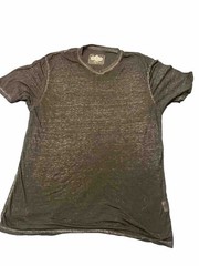 Red Jacket T Shirt-Size large- Sheer Distressed Black