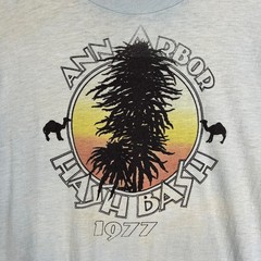 VTG Ann Arbor Hash Bash 1977 T Shirt Fits XS Thin Distressed 420 Protest USA
