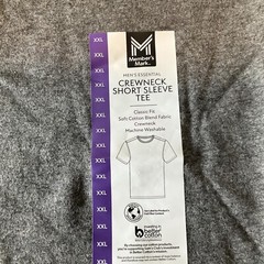 Members Mark Short Sleeve T Shirts Mens Size 2XL Black Gray Crewneck 2 Shirts