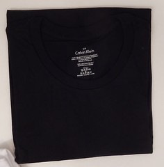 3 CALVIN KLEIN CREW OR V NECK WHITE BLACK GRAY SIZES S M L XL COTTON T-SHIRTS
