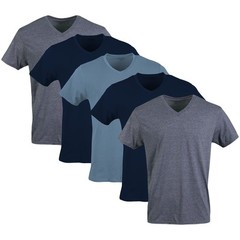 Gildan Men’s V-Neck T-Shirts Multipack, Assorted (5 Pack), XX-Large