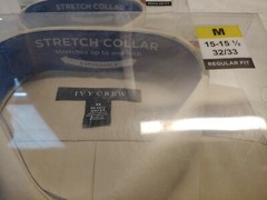 Beige Ivy Crew Men Dress Shirt with tie. Sz M 15-15 1/2 32/33 new – original pkg