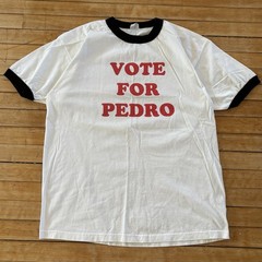 VTG Napoleon Dynamite “Vote For Pedro” Ringer Shirt Size XL 2005 Movie Promo Tee