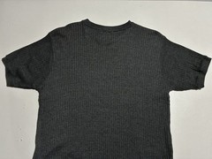 Ferruche Charcoal Ribbed Knit T Shirt Mens L Short Sleeve Cotton Blend