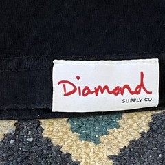 Diamond Supply Co T-Shirt Mens Medium USA Made Black Skateboard Skate Crewneck