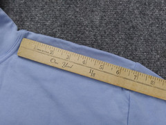Unbranded T-Shirt Mens Large Blue Turtleneck Long Sleeve Cotton Polyamide