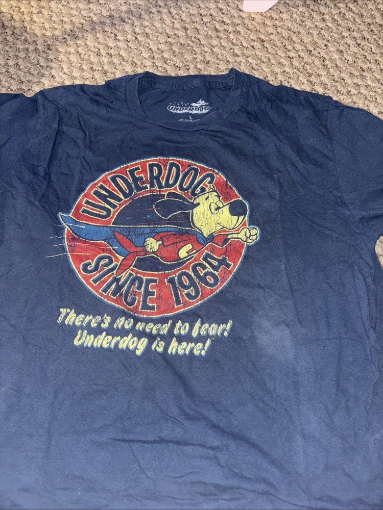 underdog Large Blue Short Sleeve T-Shirt