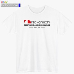 Nakamichi Audio Logo Black/White/Grey/Navy/Red/Light Blue T-Shirt Size S-5XL