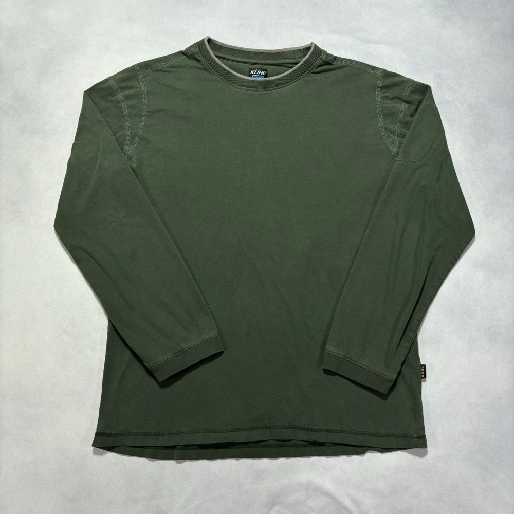 Kuhl Kommando Crew Shirt Men’s Medium Green Long Sleeve Wildfibre Organic Cotton