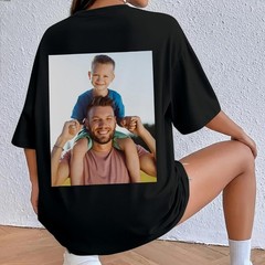 Custom Team T-Shirt Upload Logo Photo Text Front Back Cotton Tee