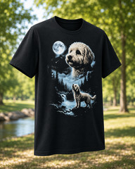 Maltipoo Howling to the Moon T-Shirt