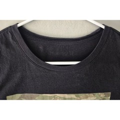 Hurley Mens Graphic T-Shirt Black Camo Box Logo Short Sleeve Crewneck L
