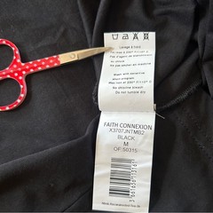 Faith Connexion Reconstructed Graphic Tee in Black/Multi Size Medium NWT