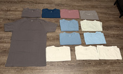Lot of 12 Tailored Athlete Athletic Fit T-Shirts – White, Blue, Gray – New XL