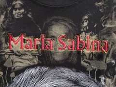 MARIA SABINA T-Shirt RARE Embroidered Logo Mexico Mexican Shaman Witch Spiritual