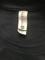 New Next Level Apparel Unisex T Shirt Black with M AI Lab logo 100% cotton Sz S