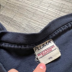 Pluma T-Shirt Mens XXL Navy Blue Heavyweight Cotton Faded Distressed Vintage Tee