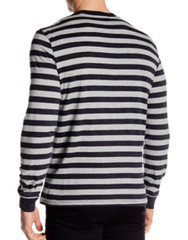 Slate & Stone Striped Henley Black/Gray L NWT $128