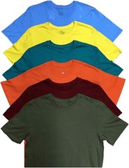SOCKS’NBULK Mens Cotton Crew Neck Short Sleeve T-Shirts Mix Colors Bulk Pack