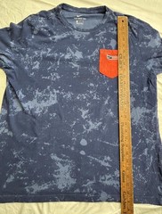 Nike Acid Wash Graphic Pocket Tee XL Blue Red Topographic Streetwear T-Shirt