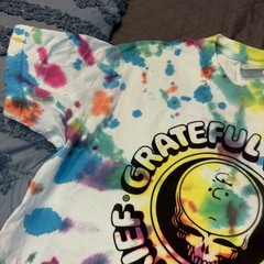 Grateful Dead /Good Grief Charlie Brown Comfort Colors Shirt Large Tie Dyed