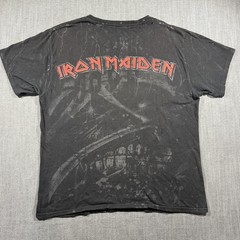 Iron Maiden Shirt Mens Medium Black Eddie Chains Metal Band Graphic Tee Hanes