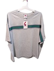 Champion Homeroom Club Boxy T-Shirt Gray Green Stripe (XXL)