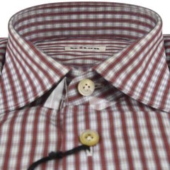 NEW KITON MULTICOLOR COTTON SHIRT US 15.5 – EU 39 MUL