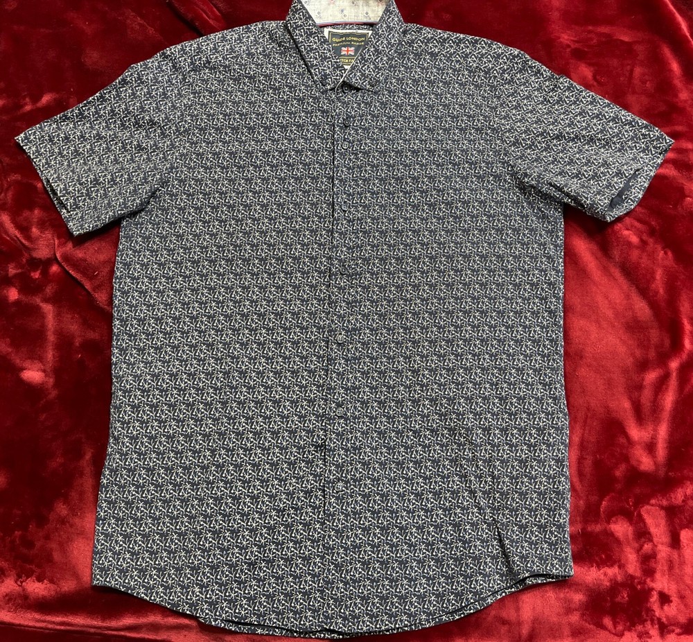 GUIDE LONDON Premium Range British Design Stretch Fabric Button Shirt Lg Great!