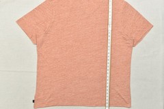 Lucky Brand Men’s T Shirt V Neck Short Sleeve Orange Linen Blend Size 3XLT NEW