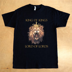 Christian Lion King T-Shirt Unisex Short Sleeve, King of Kings Lords Tee